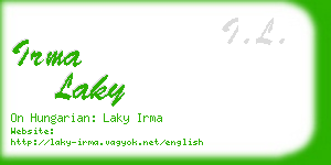 irma laky business card